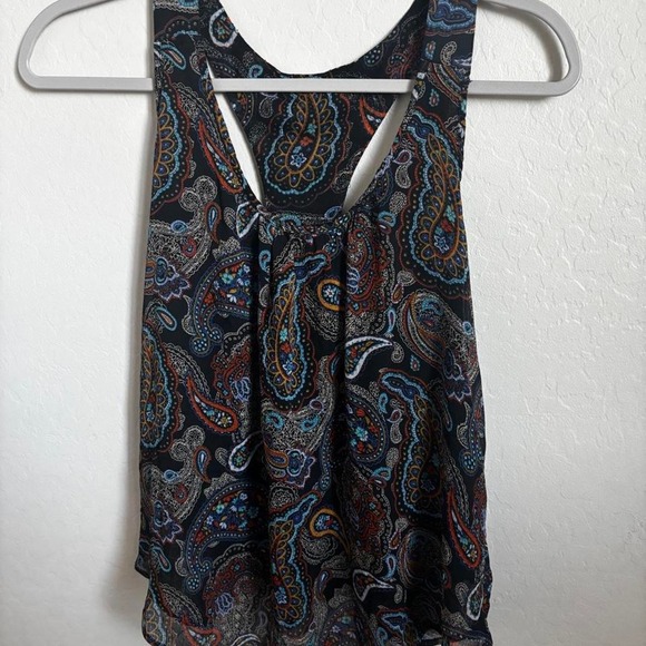 Tops - Paisley Print Racerback Tank Top